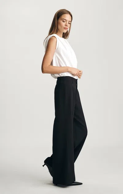 Mavi Edition Wide Leg Pants In Black In Black