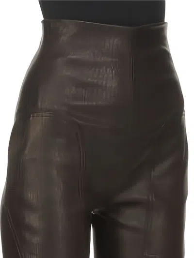 Rick Owens Lurex High-waisted Pants With Gathered Detail In Black