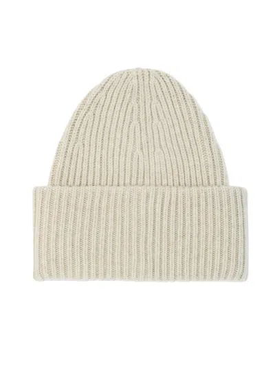 Eric Bompard Ribbed Cashmere Hat In Neutral