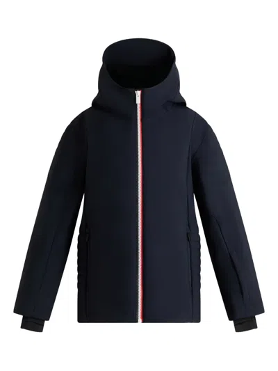 Fusalp Quilted-panel Padded Coat In Blue