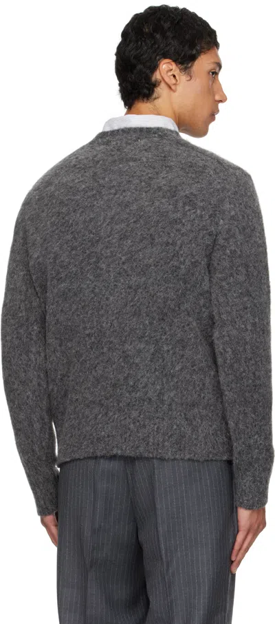 Coor Gray Hairy Alpaca-blend Crewneck Sweater In Gray