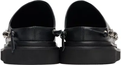 Toga Pulla Open-back Black Sandals With Chunky Platform In Black