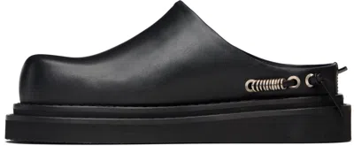 Toga Pulla Open-back Black Sandals With Chunky Platform In Black