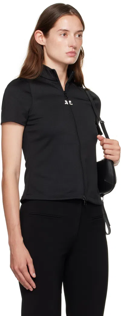Courrèges Interlock Zipped Top In Black