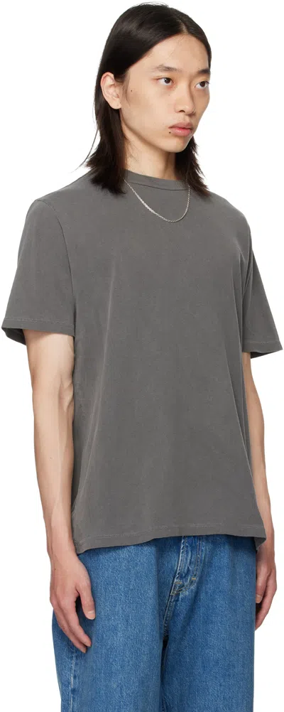 Our Legacy Mens Worn Black Boxy Short-sleeve Cotton-jersey T-shirt In Gray