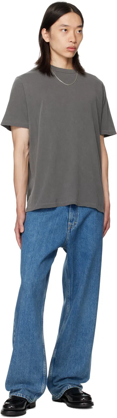 Our Legacy Mens Worn Black Boxy Short-sleeve Cotton-jersey T-shirt In Gray