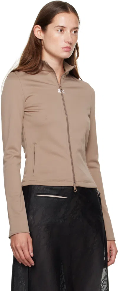 Courrèges "biker" Jacket In Brown