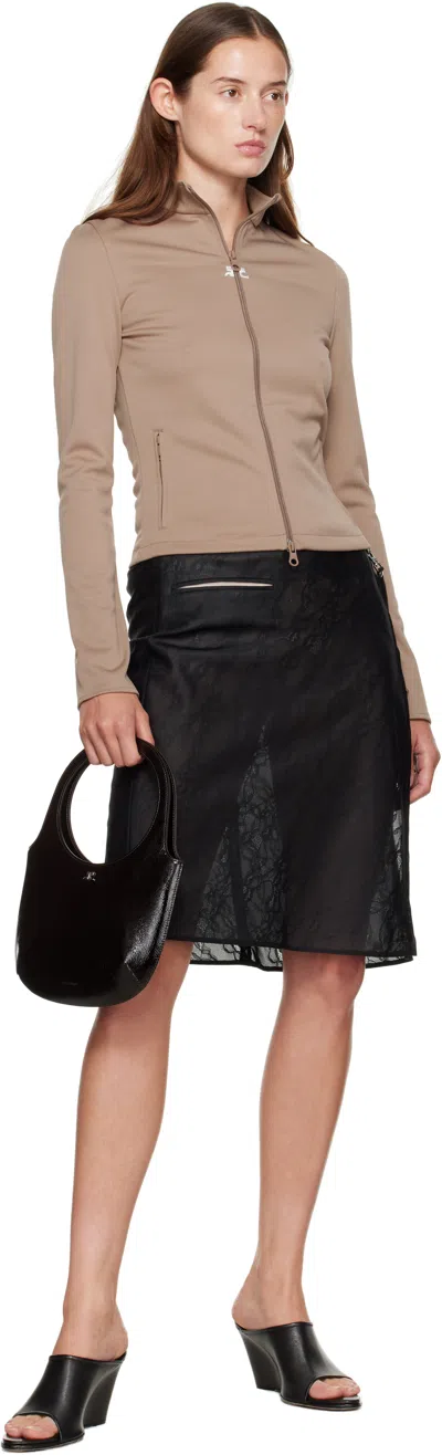 Courrèges "biker" Jacket In Brown