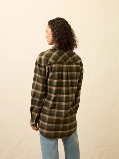 Faherty Nazare Flannel Overshirt In Brown