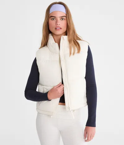 Aéropostale Lightweight Cropped Puffer Vest In White