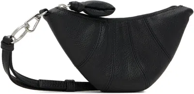 Lemaire Black Cross-body Croissant Coin Pouch In Black