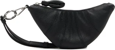 Lemaire Black Cross-body Croissant Coin Pouch In Black