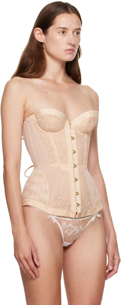 Agent Provocateur Beige Mercy Corset In Brown