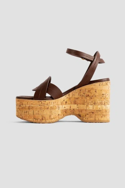 Gianvito Rossi Sandales Plateforme In Brown