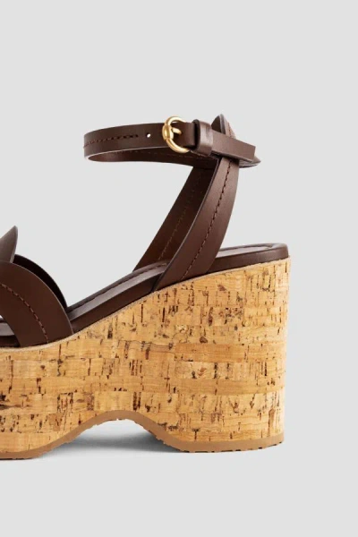 Gianvito Rossi Sandales Plateforme In Brown