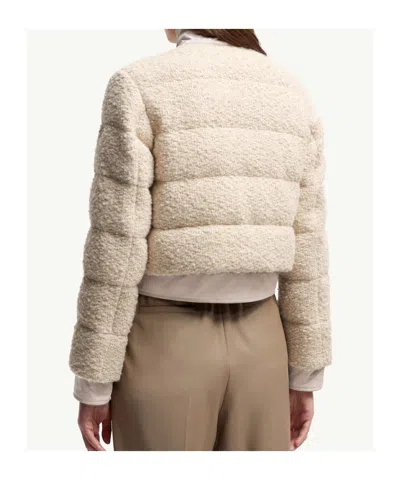 Moncler Button-down Bomber Jacket In Neutral