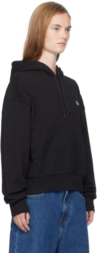 Carhartt Casey Logo-embroidered Cotton Hoodie In Black