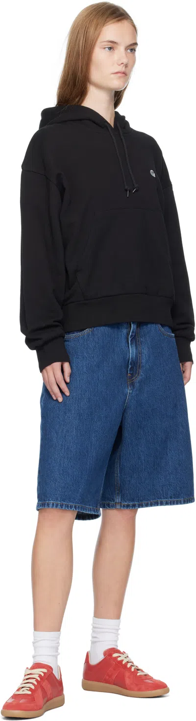 Carhartt Casey Logo-embroidered Cotton Hoodie In Black