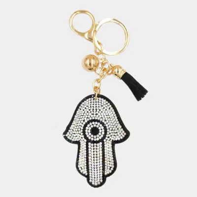 Fashnzfab Bling Evil Eye Tassel Keychain In Gold