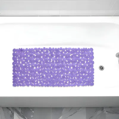 Hivvago 35" Purple Spa Pebbles Non Slip Bathtub Mat In Purple