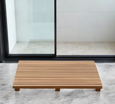Hivvago Natural Teak 24" Square Shower Mat In Brown