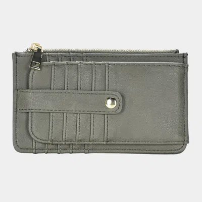 Fashnzfab Faux Leather Wallet In Gray