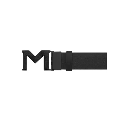 Montblanc M Buckle Extreme Reversible Leather Belt In Black