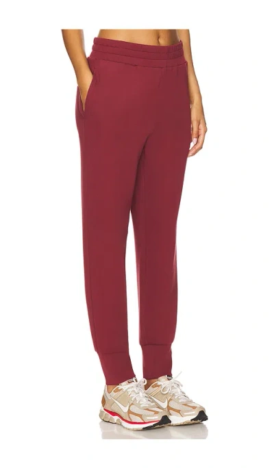 Varley Womens New Maroon Elasticated-waist Slim-fit Stretch-jersey Joggers Xs In Red