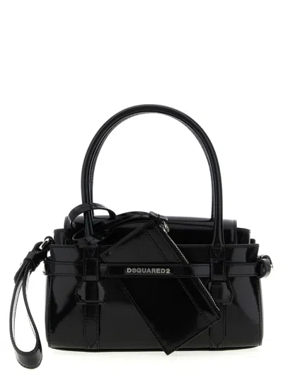 Dsquared2 Mini Handbag Featuring Detachable Strap In Black