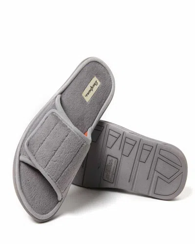 Dearfoams Collin Terry Adjustable Shower Slide Slipper In Gray