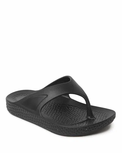 Dearfoams Ecocozy Men's Sustainable Comfort Flip Flop Thong Sandal In Black