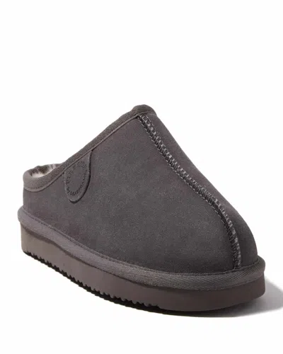 Dearfoams Fireside Greta Genuine Shearling Clog Slipper In Gray