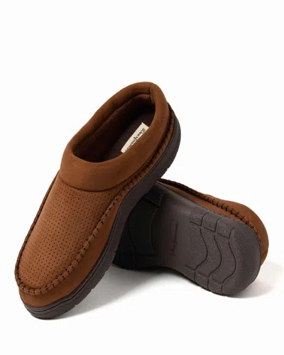 Dearfoams Thompson Moccasin Toe Clog Slipper In Brown