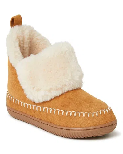 Dearfoams Moritz Faux Fur Lined Bootie Slipper In Brown