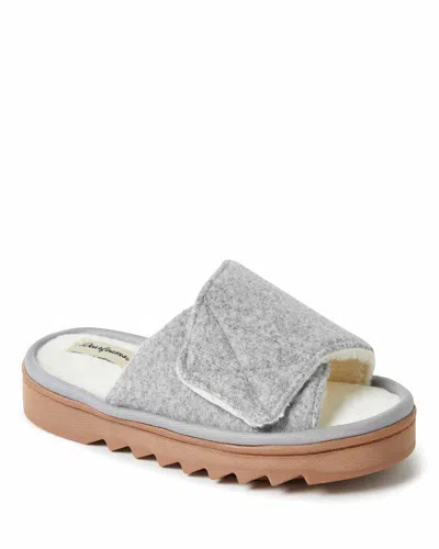Dearfoams Women's Norma Wool Blend Slide In Gray