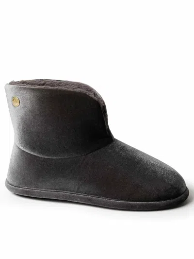 Dearfoams Women's Sara Shiny Velour Bootie House Slipper Boot In Multi