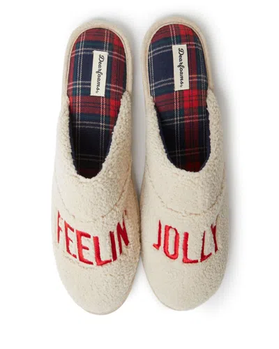 Dearfoams Men's Tyler Novelty Holiday Christmas Scuff Slipper In Neutral