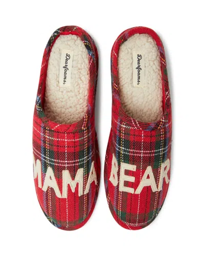 Dearfoams Mama Bear Plaid Clog Slipper In Multi