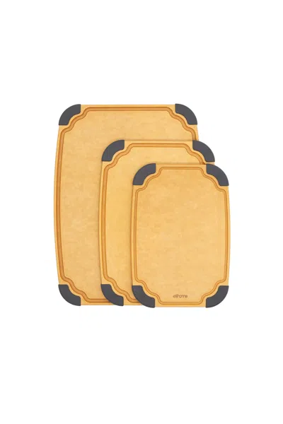 Elihome Essential Series 3-in-1 Cutting Board Set In Brown
