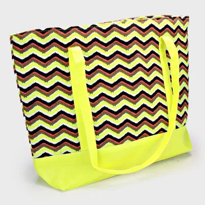 Fashnzfab Zig Zag Pattern Fashion Bag In Multi