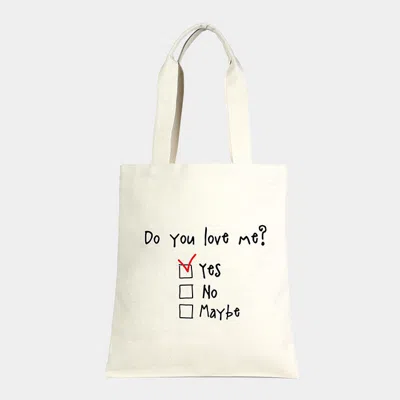 Fashnzfab Do You Love Me? _ Cotton Canvas Eco Shopper Bag In Multi