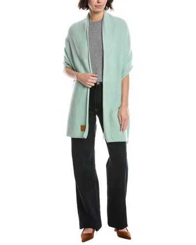 Vince Boucle Reverse Jersey Knit Wool & Cashmere-blend Wrap In Green