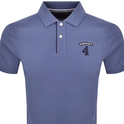 Hackett Number Polo T Shirt Blue In Blue