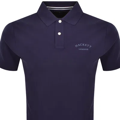 Hackett Essential Polo T Shirt Ink Blue In Blue