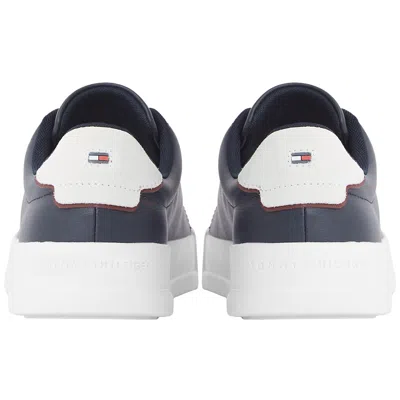 Tommy Hilfiger Leather Sneakers In Blue
