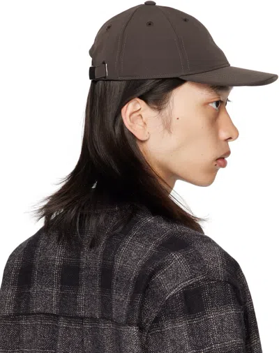Our Legacy Curved Brim Panelled Design Cap In Brown