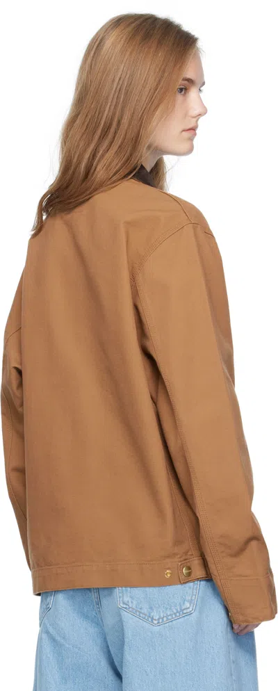 Carhartt Og Detroit Zip-up Jacket In Brown
