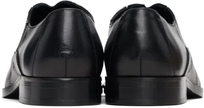 Stefan Cooke 4 Slashed Leather Loafers In Black