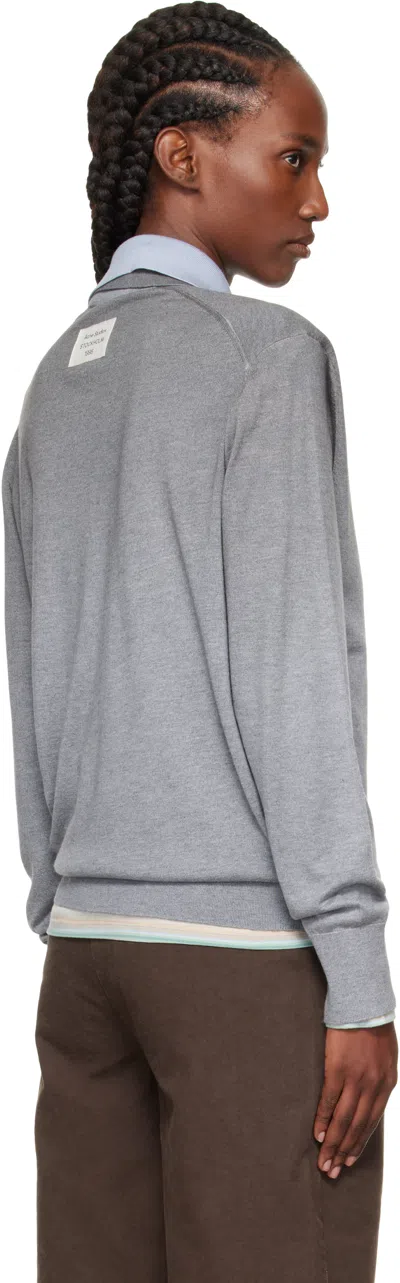 Acne Studios Gray & Blue Layered Silk Polo