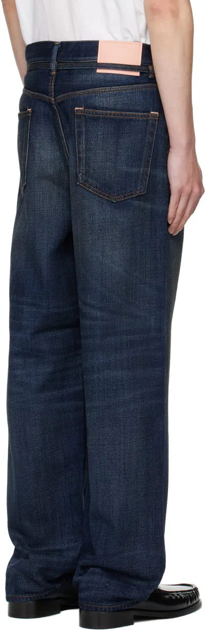 Acne Studios Navy 1991 Toj Jeans In Blue
